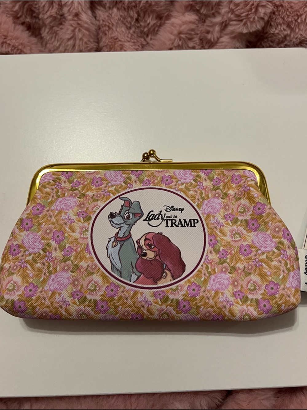 Disney Mad Beauty Lady & the Tramp Floral Cosmetic Bag NWT